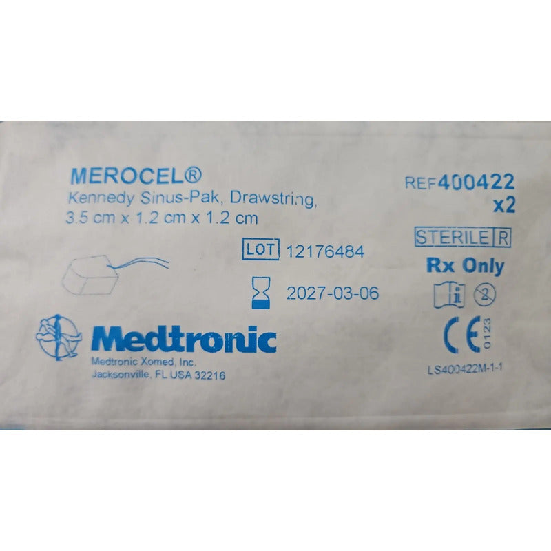 Tapon Nasal Merocel Tubo Para Via Aerea Varios Tipos 2 Unidades Kennedy C/alambre 3.5cmx1.2cmx1.2cm