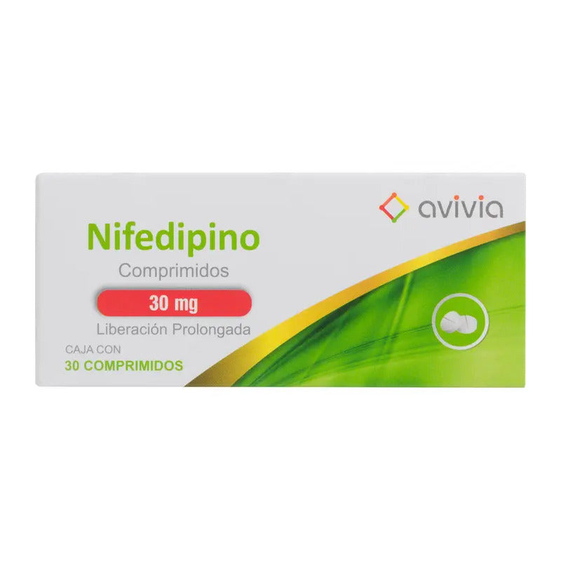 Nifedipino Avivia Nifedipino 30 Mg C/30 Comprimidos - Avivia Pharma, S.a. De C.v.