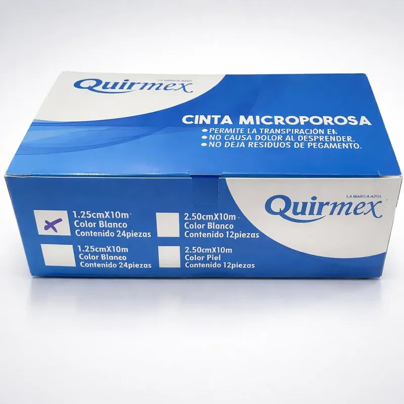 Cinta Microporosa Blanca 1.25cmx10m (24 Piezas) Uso Clinico
