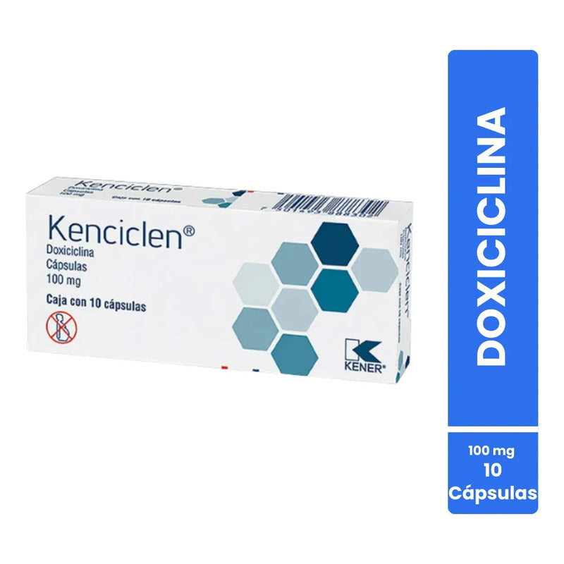 Kenciclen Doxiciclina 100 Mg Cajas Con 10 Cápsulas C/u Kener