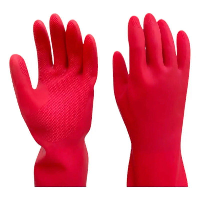 Guante De Latex Satinado Mediano Rojo (bo Ambiderm 120100093