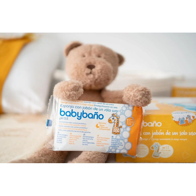 6 Esponjas Jabonosa Desechable P Bebés Y Niños De 0 A 3 Años