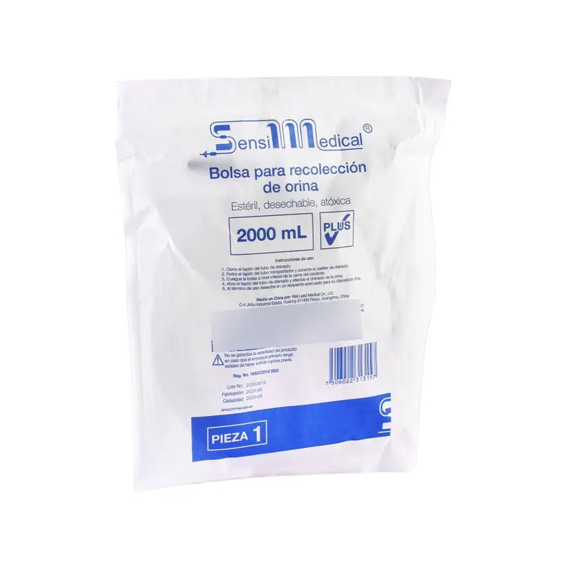 Paquete 10 Bolsas Para Recolección De Orina Plus 2000ml