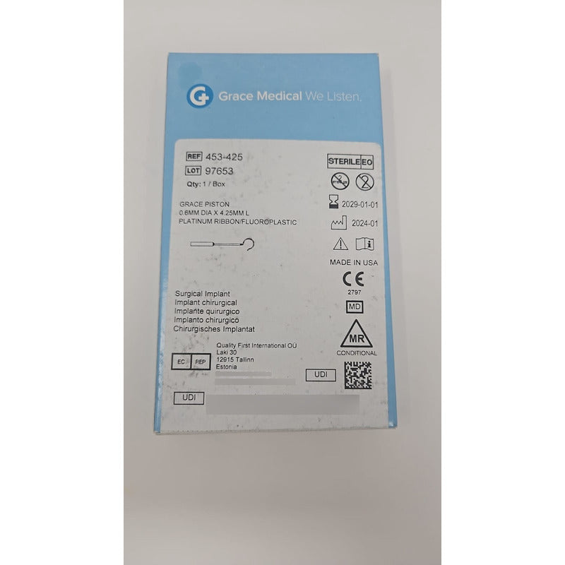 Protesis De Estapedectomia Para Oido Medio Platinum Y Fl 6mmx4.25mm