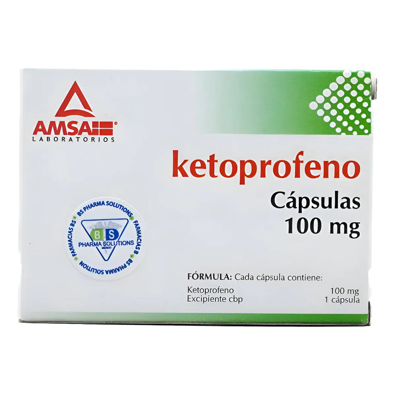 Ketoprofeno 100mg C/15 Cápsulas Amsa