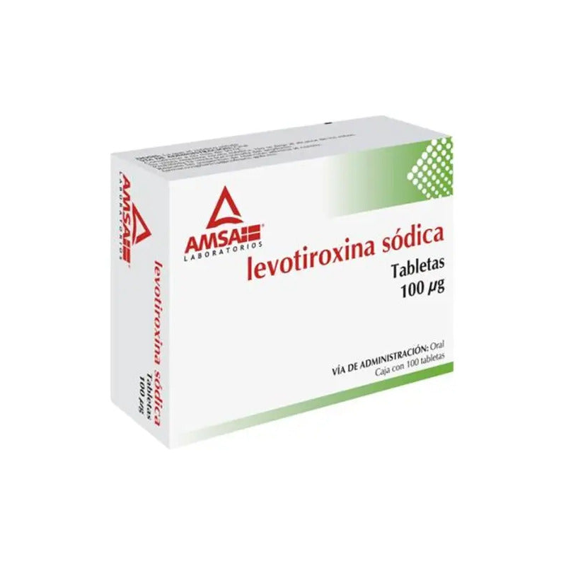 Levotiroxina 100 Mcg Caja C/100 Tabletas