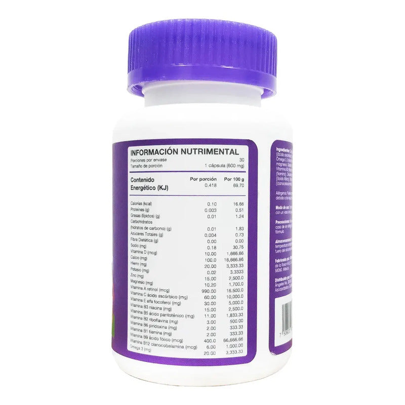 Mebipren 9 Acido Folico, Vitaminas, Minerales Y Omega 3