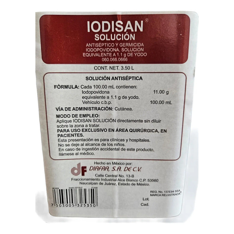 Isodine Solución 3.5 Litros Solucion Anticeptica