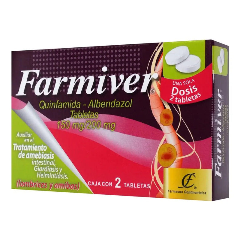 Farmiver Tabletas 150/200 Mg, 2 Tabletas