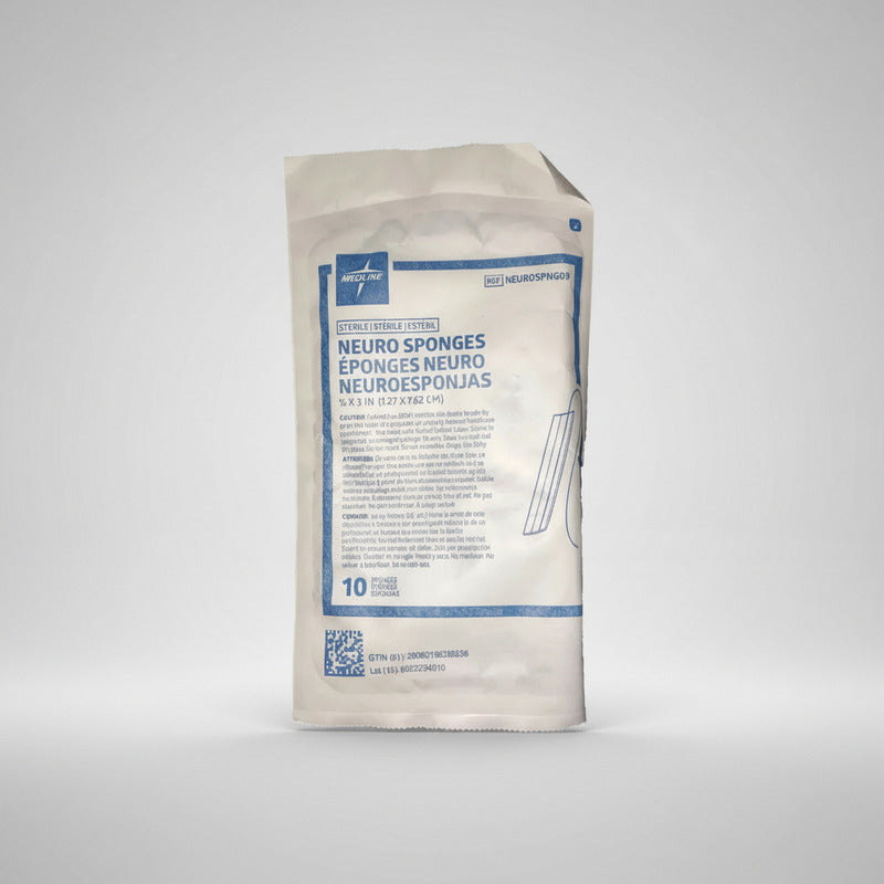 Cotonoide Neuroquirúrgico Medline De 1.27 X 7.62 Cm Agua