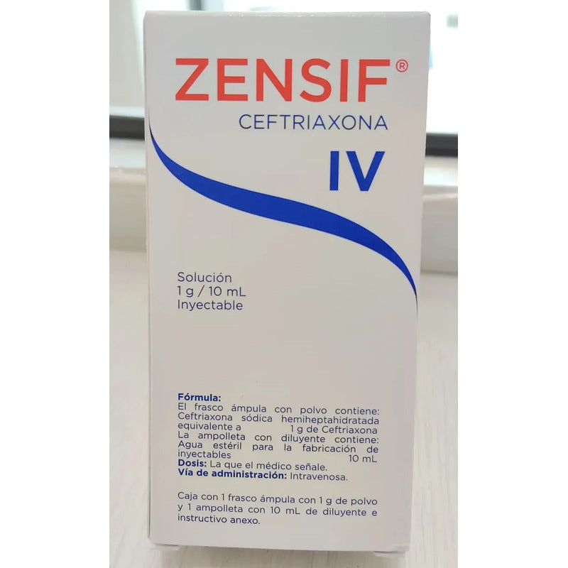 Zensif Ceftriaxona Iv Solución 1gr/10ml Inyectable