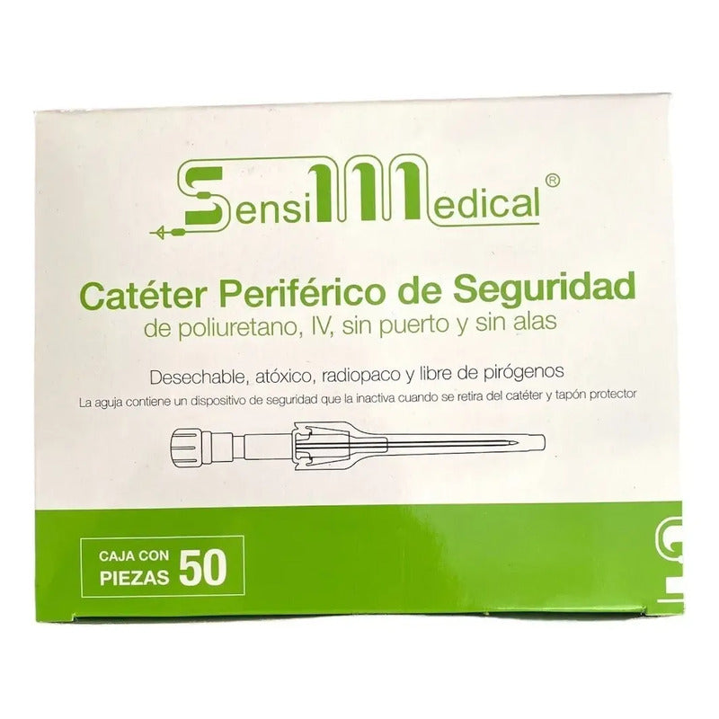 Catéter Periférico De Seguridad 16g Gris Premium 50pzas