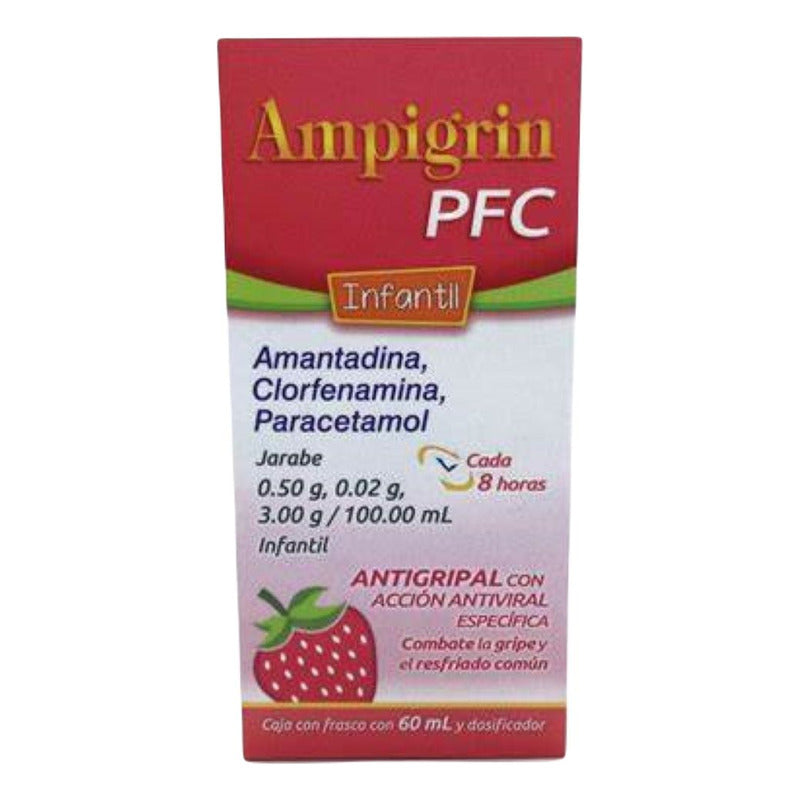 Ampigrin Pfc Jarabe 0.5 G/0.02 G/3 G/100 Ml, 1 Frasco 60 Ml