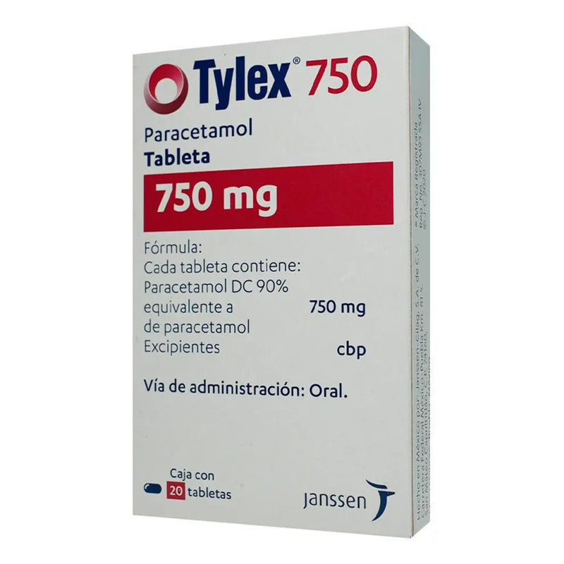 Tylex 750 Tabletas, 20 Tabletas