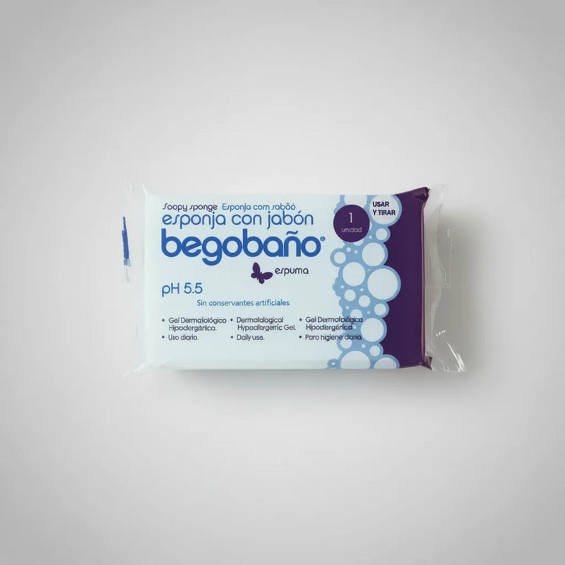 Esponja Begobaño Con Jabón Ph 5.5 - 4 Pzs