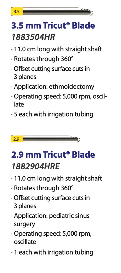 Cuchillas para microdebridador marca medtronic