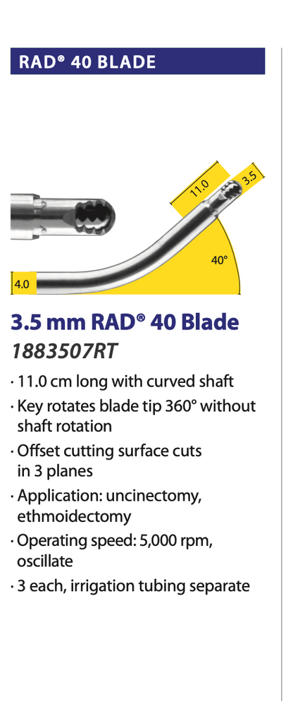 Cuchillas para microdebridador marca medtronic