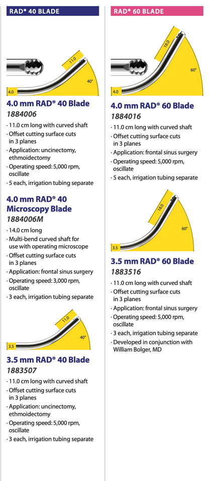 Cuchillas para microdebridador marca medtronic