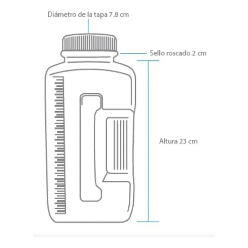 Bote Recolector Orina 24 Horas Capacidad 2.7 Premium