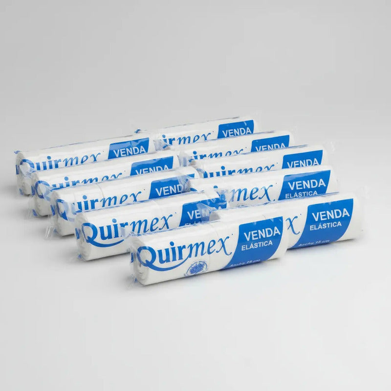 12 Vendas Elásticas Quirmex 15cmx5m Algodón Usos Varios