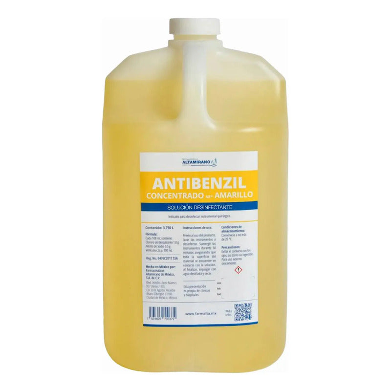 Antibenzil Concentrado Nf Amarillo 3.750 L Solución Desinfectante - Exclusivo Para Profesionales De La Salud. Farmacéuticos Altamirano