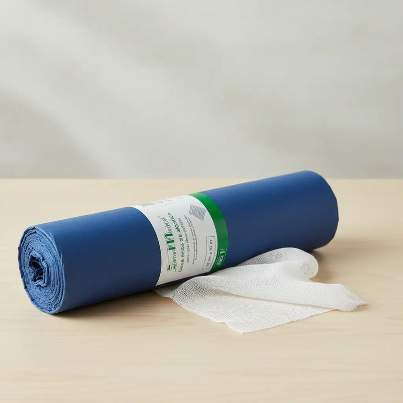 Gasa Seca De Algodón Suave En Rollo 91cm X 91 M Sensimedical Blanco