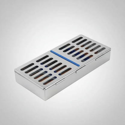 Caja Para Esterilizar Para 7 Pikas De Otorrino O Dental Plateado