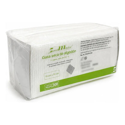 1000 Gasas De Algodón No Estéril 10x10cm Sensimedical Beige Beige