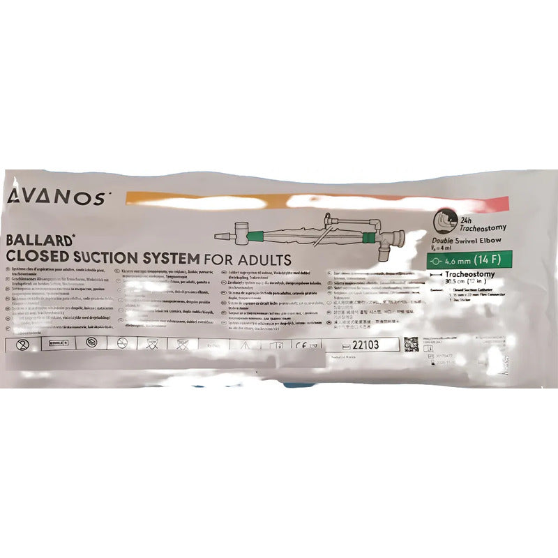 Sistema De Succión Cerrado Tubo Endotraqueal 14fr