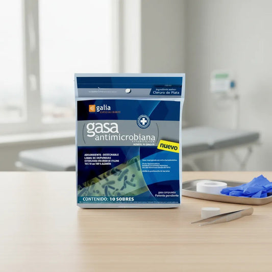 Gasa Estéril Antimicrobiana 10x10cm. Bolsa C/10 Sobres