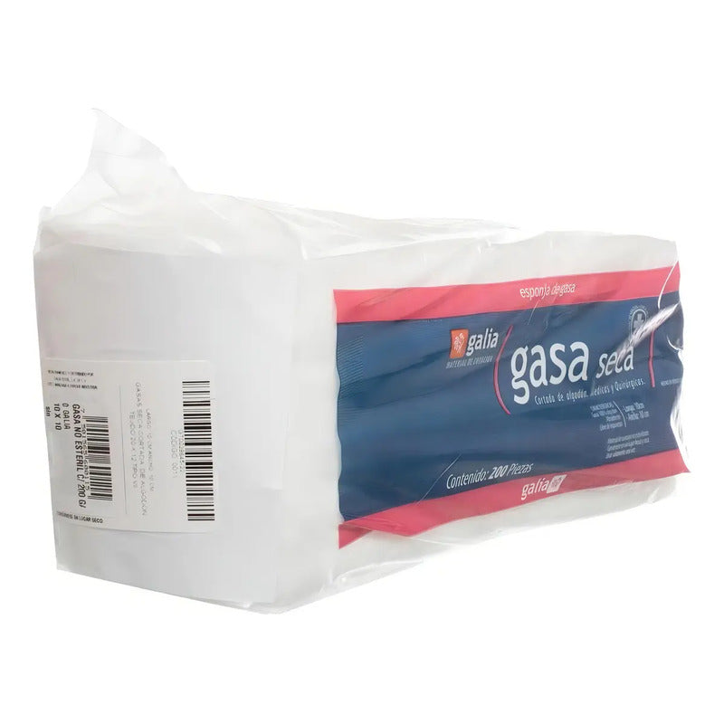 Gasa No Esteril 10x10cm - 200 Piezas - Galia