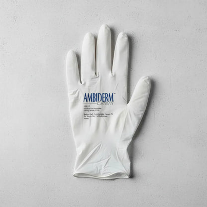 Guante Esteril Ambiderm 100 Guantes  Talla Mediana Original Blanco Mediano