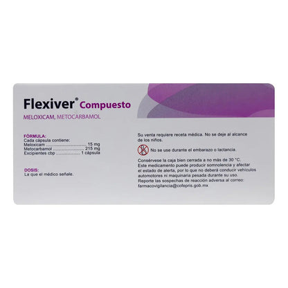 Flexiver Compuesto C/10 Caps. 15/215 Mg.