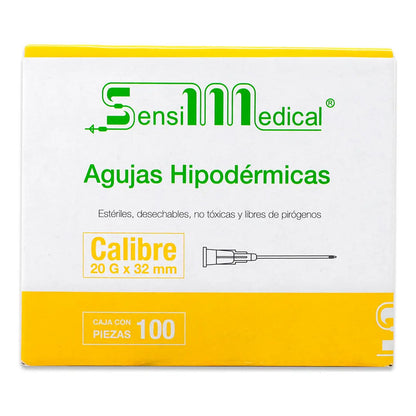 Aguja Hipodermica 20g X 32mm 100 - Sensimedical Capacidad En Volumen 0 Ml