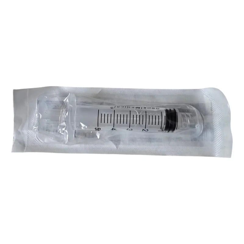 Jeringas Plastico 5ml Luer Lock 100 Unidades Sensi Medical Esteril 5 Ml