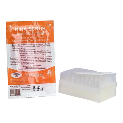 1 Cepillo Quirúrgico Estéril Con Solución Nina Scrub