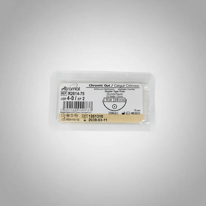 Sutura Atramat Catgut Cromico Tamaños A Elegir Beige 4-0 Cortante 19mm