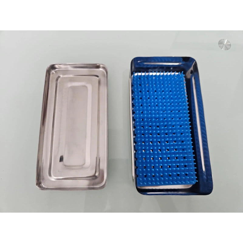Caja P/esterilizar Instrumental Medico 20x10x4cm C/tapete Si