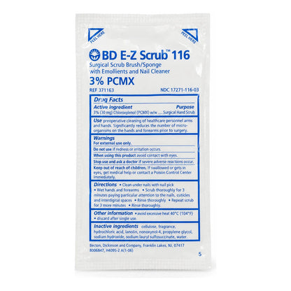 10 Cepillos Quirúrgicos Bd Ez Scrub 116 Con Solución 3% Pcmx Naranja