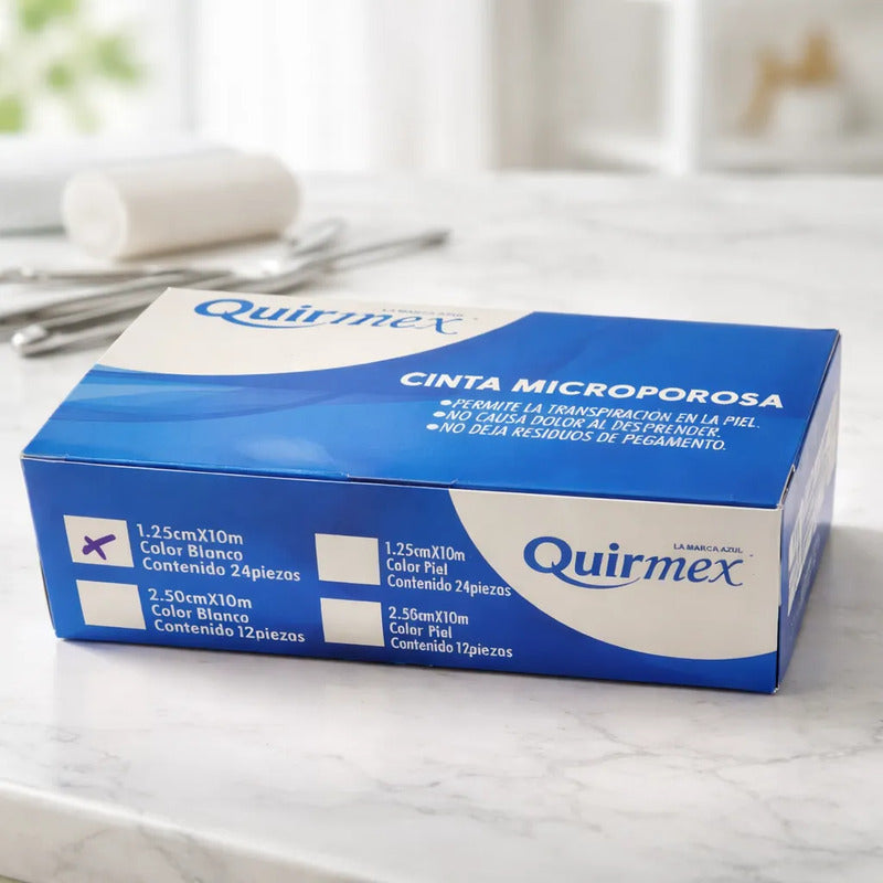 Cinta Microporosa Blanca 1.25cmx10m (24 Piezas) Uso Clinico