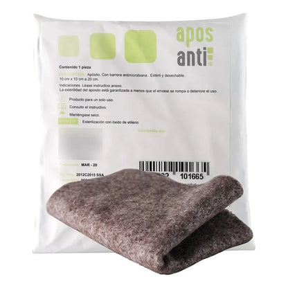 12 Pack Apósito Con Barrera Antimicrobiana 10x10cm A 20cm Plateado