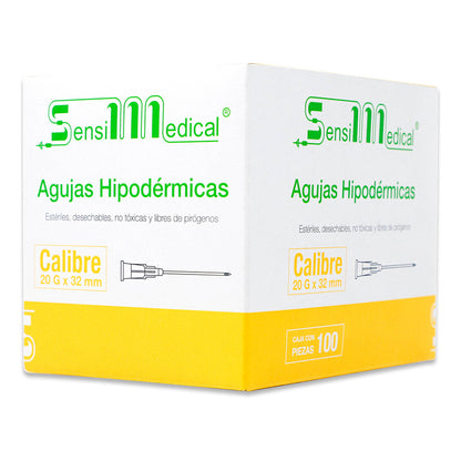 Aguja Hipodermica 20g X 32mm 100 - Sensimedical Capacidad En Volumen 0 Ml