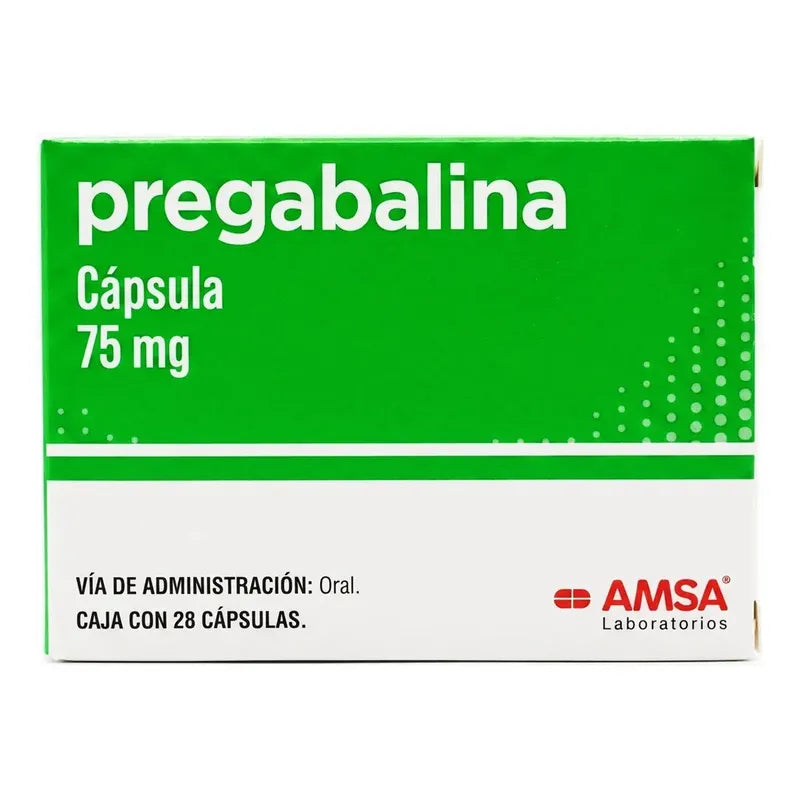 Pregabalina Amsa Pregabalina 75 Mg Caja C/28 Capsulas - Antibioticos De Mexico, S.a. De C.v. (amsa)