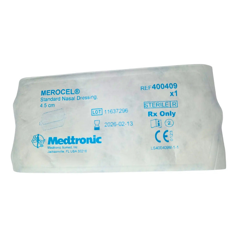 Tapon Nasal Merocel 8cm C/ Tubo Para Via Aerea ( 20 Piezas)