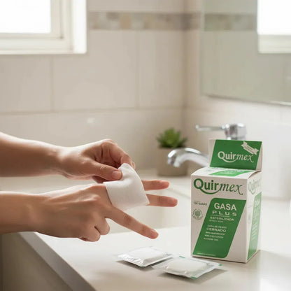 Gasa Estéril Plus Quirmex 10cm X 10cm Caja Con 100 Piezas