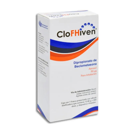 Clofhiven Clofhiven Aerosol 50 Mcg, 1 Inhalador 200 Dosis - Farmacéutica Hispanoamericana, S.a. De C.v.