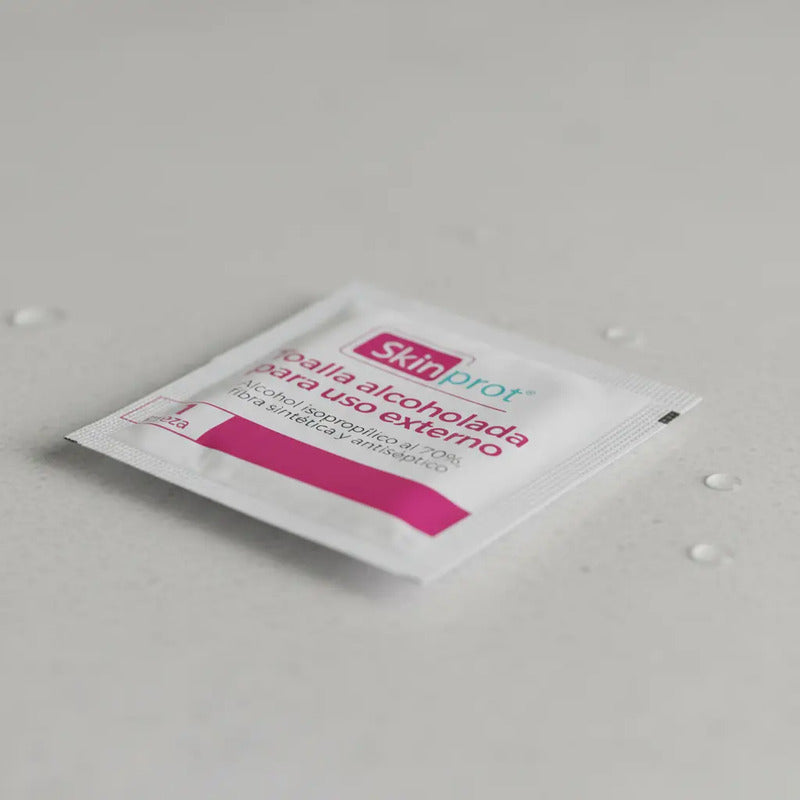 Toalla Alcoholada Para Uso Externo 100 Pzs Skinprot