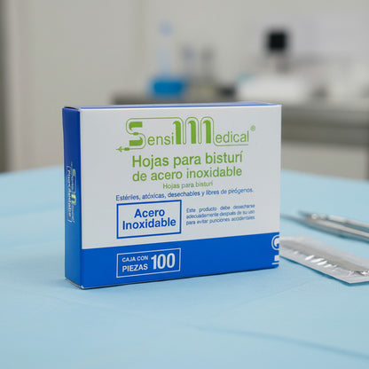Hojas Para Bisturi Acero Inoxidable No 20 Caja Con 100 Pzas