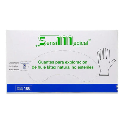 Guantes Exploración Latex Sensil Medical No Estériles Talla G X100 Sin Color