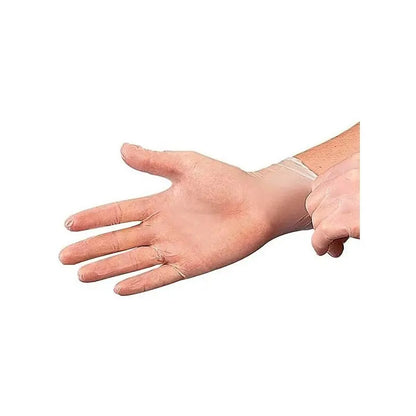 Guantes Descartables Ambiderm Bp Color Transparente Talle M De Vinilo Con Polvo X 100 Unidades